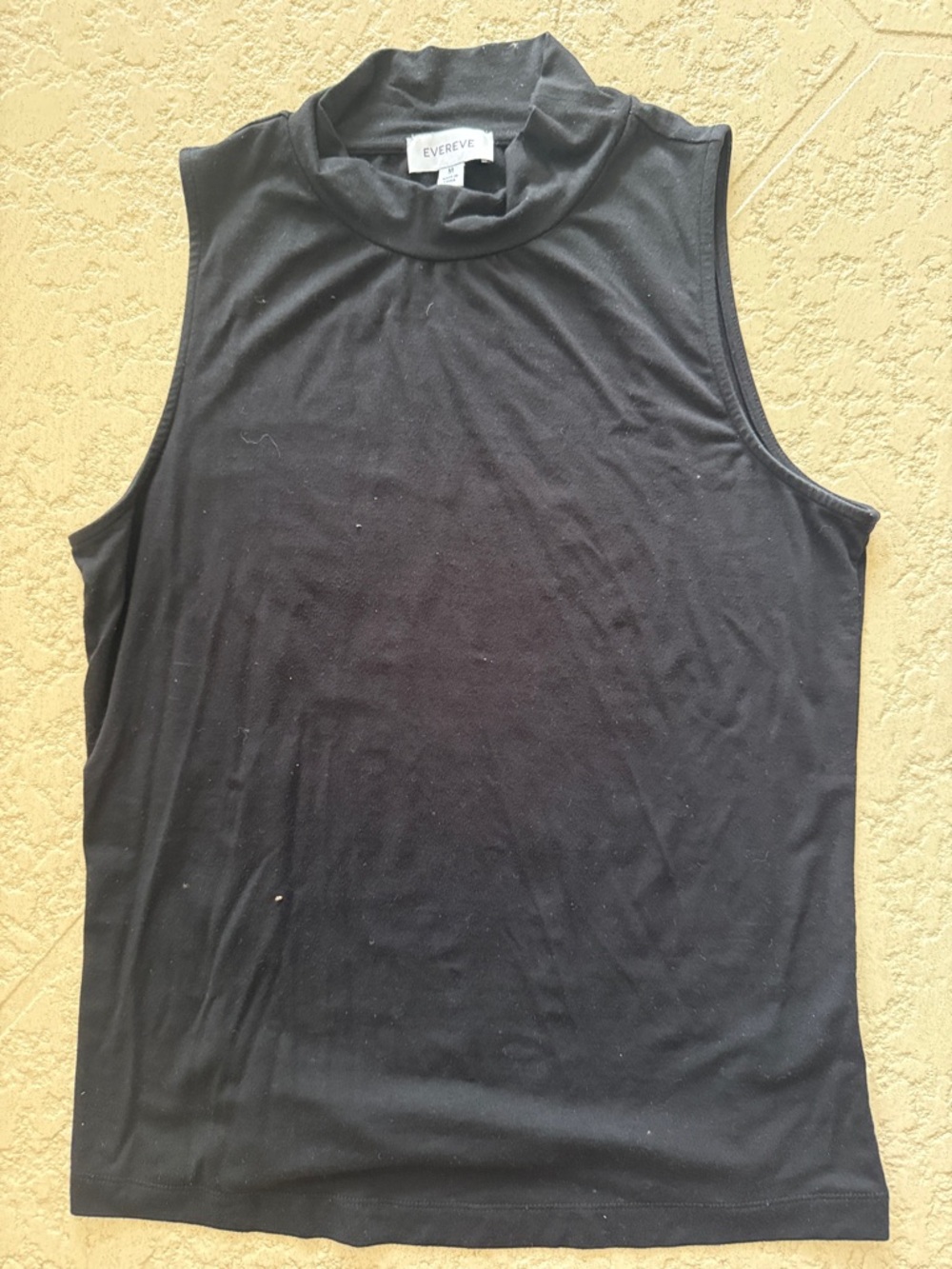 Evereve Men’s Black Sleeveless Mock Neck Tank